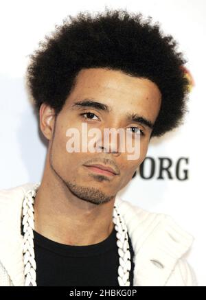 Akala arriva al BT Digital Music Awards 2008, presso la Roundhouse di Camden, nel nord di Londra. Foto Stock