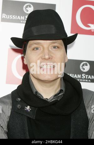 Adam ANT arriva al Q Awards al Grosvenor House Hotel di Londra. Foto Stock