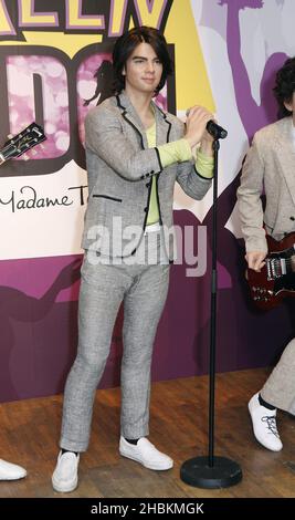 Joe Jonas della cera Jonas Brothers al Madame Tussauds, Londra Foto Stock