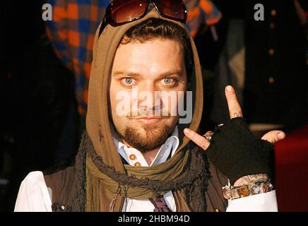 BAM Margera partecipa alla UK Film Premiere di 'Jackass 3D alla BFI IMAX di Londra. Foto Stock