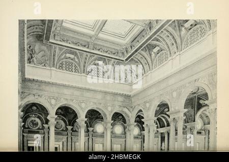 La Sala Centrale del Padiglione di entrata, Biblioteca del Congresso da ' Washington, una guida per la città ', ha previsto per i delegati alla settima sessione del Congresso ferroviario Internazionale, 3-4 maggio 1905 Foto Stock