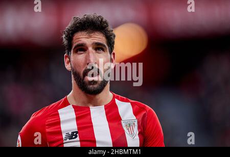 Raul Garcia del Club Atletico durante il campionato spagnolo la Liga partita di calcio tra Athletic Club e Real Betis Balompie il 19 dicembre 2021 allo stadio San Mames di Bilbao, Spagna - Foto: Inigo Larreina/DPPI/LiveMedia Foto Stock