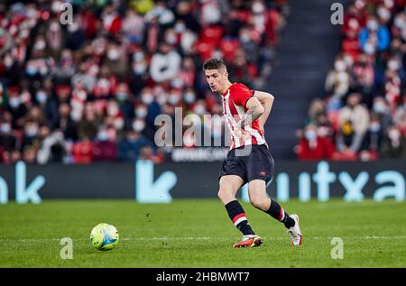 Oihan Sancet of Athletic Club durante il campionato spagnolo la Liga partita di calcio tra Athletic Club e Real Betis Balompie il 19 dicembre 2021 allo stadio San Mames di Bilbao, Spagna - Foto: Inigo Larreina/DPPI/LiveMedia Foto Stock