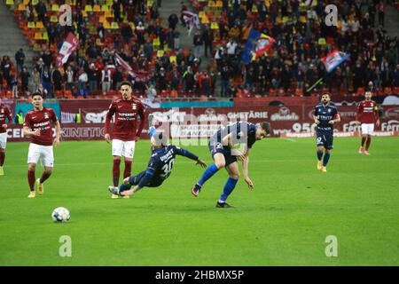 BUCAREST, ROMANIA - 18 dicembre 2021: Partita di calcio tra Rapid 1923 e FC Botosani in palco nazionale nella Lega 1. Foto Stock