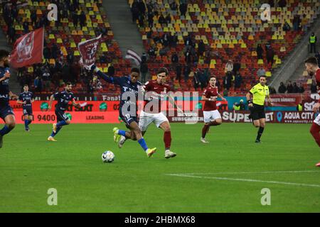 BUCAREST, ROMANIA - 18 dicembre 2021: Partita di calcio tra Rapid 1923 e FC Botosani in palco nazionale nella Lega 1. Foto Stock