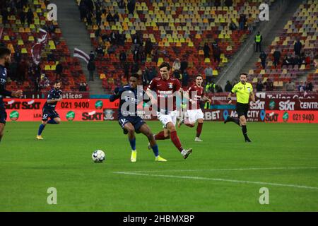 BUCAREST, ROMANIA - 18 dicembre 2021: Partita di calcio tra Rapid 1923 e FC Botosani in palco nazionale nella Lega 1. Foto Stock