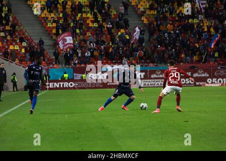 BUCAREST, ROMANIA - 18 dicembre 2021: Partita di calcio tra Rapid 1923 e FC Botosani in palco nazionale nella Lega 1. Foto Stock