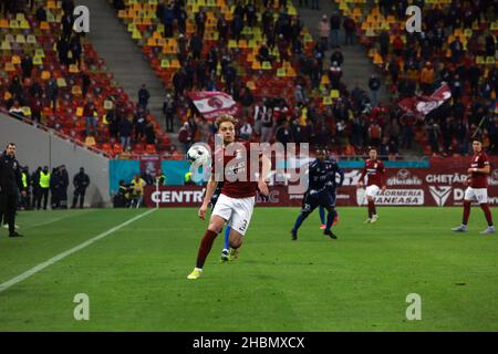 BUCAREST, ROMANIA - 18 dicembre 2021: Partita di calcio tra Rapid 1923 e FC Botosani in palco nazionale nella Lega 1. Foto Stock