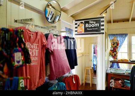 Centro visitatori presso la piantagione di caffè Kalaheo Foto Stock