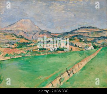 Verso Mont Sainte-Victoire (Vers la Montagne Sainte-Victoire) (ca. 1878-1879) di Paul Cézanne. Foto Stock