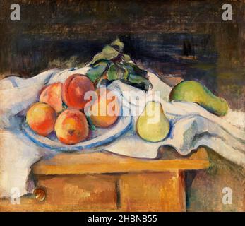 Frutta su un tavolo (frutta su tavola) (ca. 1890-1893) di Paul Cézanne. Foto Stock