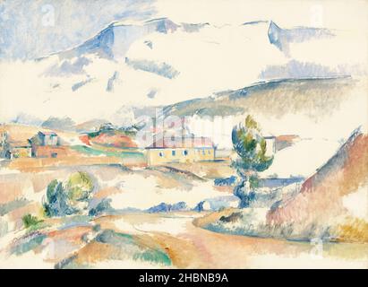 Montagne Sainte-Victoire, da vicino a Gardanne (ca. 1887) di Paul Cézanne. Foto Stock