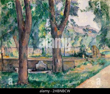 La piscina al Jas de Bouffan (ca. 1885-1886) di Paul Cézanne. Foto Stock