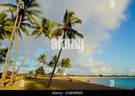 Spiaggia di Saltpond vicino Hanapepe a Kauai Foto Stock