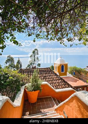 Casa Palopó, un hotel boutique sulle rive del Lago di Atitlán, Guatemala Foto Stock