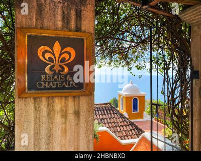 Casa Palopó, un hotel boutique sulle rive del Lago di Atitlán, Guatemala Foto Stock