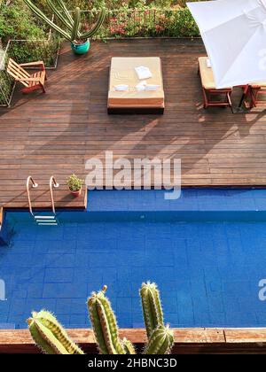 Casa Palopó, un hotel boutique sulle rive del Lago di Atitlán, Guatemala Foto Stock