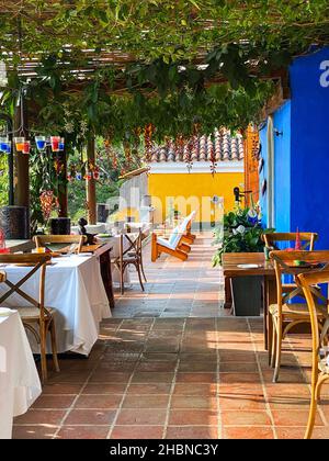 Casa Palopó, un hotel boutique sulle rive del Lago di Atitlán, Guatemala Foto Stock