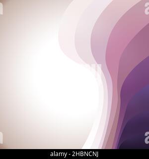 Strati curvilinei, ondulati e multicolore. Colori silenziati. Spazio di copia. Sfondo astratto ad alta risoluzione. Foto Stock