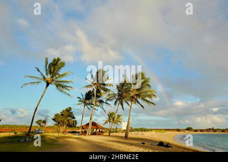 Spiaggia di Saltpond vicino Hanapepe a Kauai Foto Stock