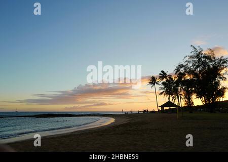 Spiaggia di Saltpond vicino Hanapepe a Kauai Foto Stock