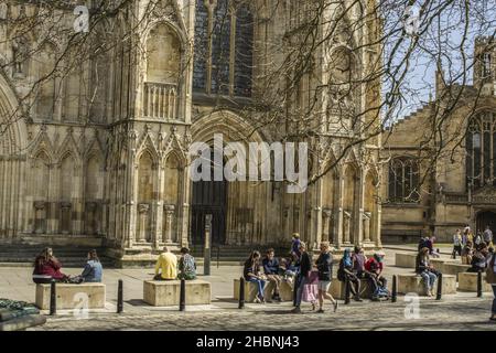 La Cattedrale e la Chiesa Metropolitica di San Pietro a York, conosciuta come York Minster Foto Stock