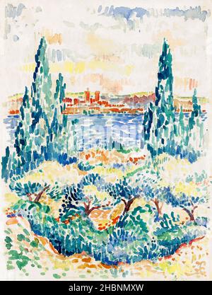 Antibes (1907) dipinto ad alta risoluzione di Henri-Edmond Cross. Foto Stock