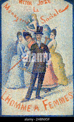 L'uomo delle Signore (l'Homme Ã femmes) (1890) di Georges Seurat. Foto Stock