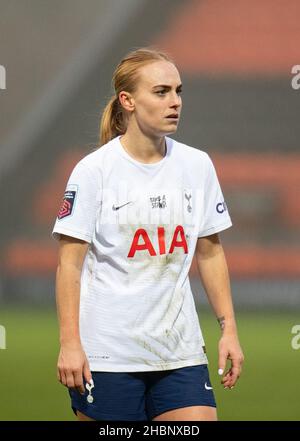 Londra, Regno Unito. 19th Dic 2021. Spurs Women Molly Bartrip durante la partita FAWSL tra Tottenham Hotspur Women e Everton Ladies al Hive, Londra, Inghilterra, il 19 dicembre 2021. Foto di Andrew Aleksiejczuk/prime Media Images. Credit: Prime Media Images/Alamy Live News Foto Stock