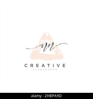 NN Initial handwriting minimal geometric logo template vettoriale art, Logo per la bellezza del business, la moda e altre opere d'arte Illustrazione Vettoriale
