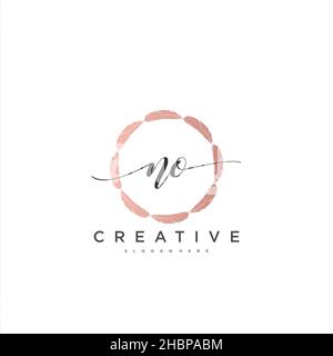 NESSUN'arte vettoriale di modello di logo geometrico minimal della scrittura iniziale, il logo per la bellezza di affari, la moda e l'altra arte Illustrazione Vettoriale