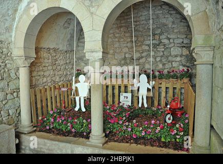 Tiempo de Flores-2017 mostra nelle Terme arabe di Gerona, Catalogna, Spagna Foto Stock