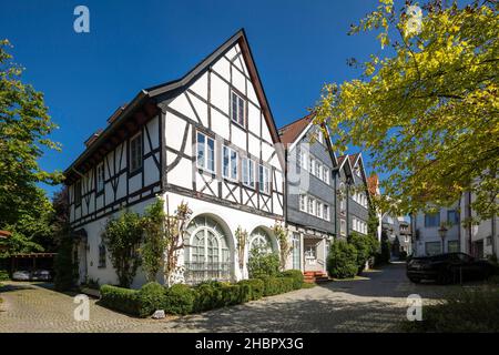 Deutschland, Wuelfrath, Bergisches Land, Niederbergisches Land, Niederberg, Rheinland, Nordrhein-Westfalen, NRW, Altstadt, Wohngebaeude in der Heumark Foto Stock