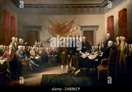 Trumbull (John Trumbull (6 giugno 1756 – 10 novembre 1843) Serie i - la Dichiarazione di Indipendenza Foto Stock