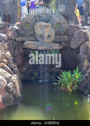 Jardin du cactus Lanzarote Foto Stock