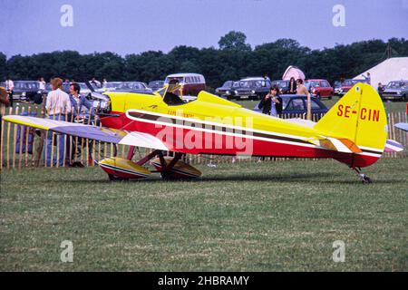 Il rally di volo per divertimento a Sywell nel 1975 Foto Stock