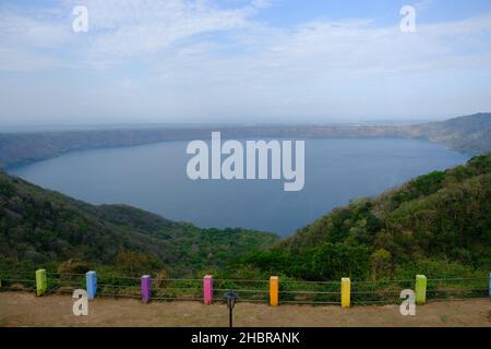 Nicaragua Mirador de Catarina - Vista della Laguna di Apoyo - Laguna de Apoyo Foto Stock