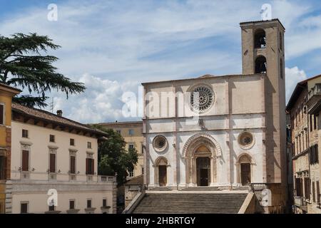 Cattedrale di Santa Maria Assunta, Piazza del Popolo, Città Vecchia, Todi, Umbria, Italia, Europa Foto Stock