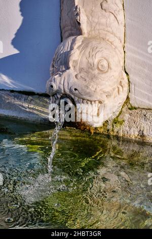 Fonte dos Pasmados (Fontana di Pasmados) risalente al 1787, Vila Nogueira de Azeitao. Setubal, Portogallo Foto Stock