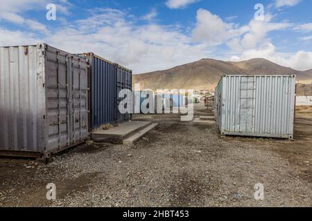 Bazaar del villaggio di Murghab nella regione autonoma di Gorno-Badakhshan, Tagikistan Foto Stock