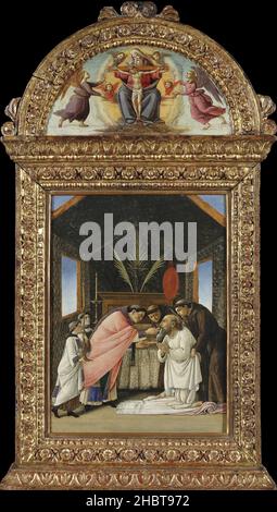 Ultima comunione di San Girolamo - 1490c. - tempera su tela 34,5 x 25,4 cm - Botticelli Sandro Foto Stock