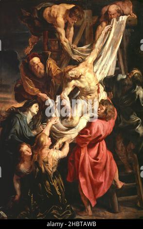 Discesa dalla Croce - 1611 - olio su legno 115,2 x 76,2 cm - Rubens Pieter Paul Foto Stock