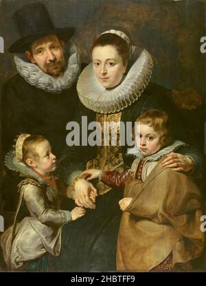 Famiglia di Jan Brueghel il Vecchio - 1613 15 - olio su legno 125,1 x 95,2 cm - Rubens Pieter Paul Foto Stock