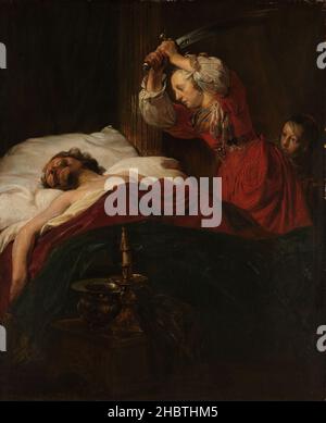 Judith e Holofernes - 1659 - olio su legno 40 x 32,5 cm - De Bray Jan Foto Stock