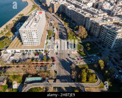 Vista aerea del Macedonia Palace Hotel a Salonicco, Grecia Foto Stock