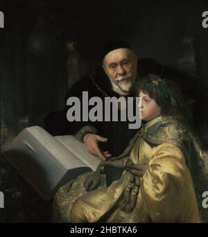 Jan Lievens (olandese - Principe Carlo Luigi del Palatinato con il suo Tutor Wolrad von Plessen in abito storico Foto Stock