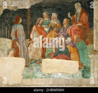 Un giovane che viene presentato alle sette Arti Liberalistiche - 1483 86 - afferco 237 x 269 cm - Botticelli Sandro Foto Stock