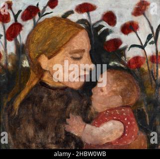 Ragazza con bambino - 1902 - olio su cartone 45,3 x 50,5 cm - Modersohn-Becker Paula Foto Stock
