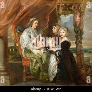 Deborah Kip, moglie di Sir Balthasar Gerbier, e dei suoi figli - 1629 30 - olio su tela 165,8 x 177,8 cm - Rubens Pieter Paul Foto Stock