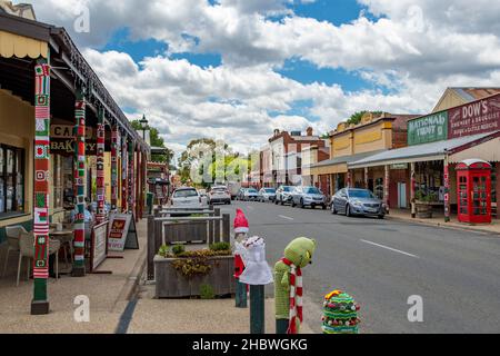 Main Street a Chiltern, Victoria, Australia Foto Stock